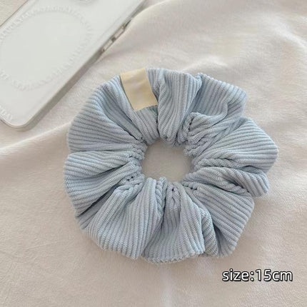 Corduroy Big Hair Scrunchies Ponytail Holder Hair Ties Rope Hair Accesorries - Aimall