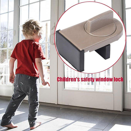 2pcs Window Limit Guard Lock Keyless Rotary Positioning Anti Shift Security Lock