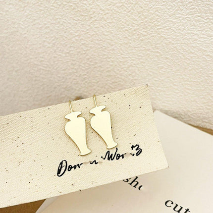 Vintage Vase Star Earrings Simple Everyday Studs Fashion Jewellery Women