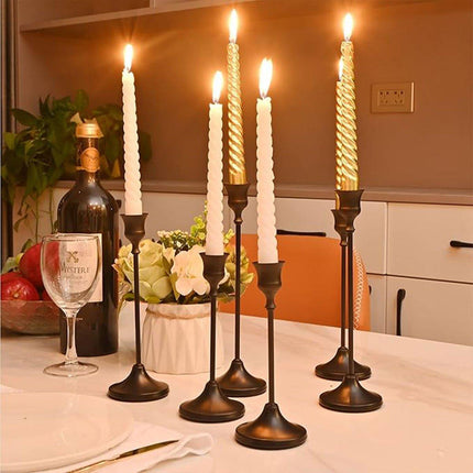 3X Taper Candle Holders Long Table Decorative Candlestick Holder Wedding Dinning