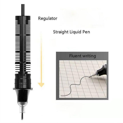 6/12Pcs 0.5mm Straight Liquid Rollerball Pens Stationery School Office Supplies - Aimall