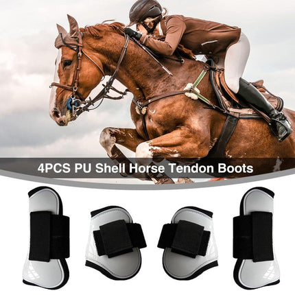 4pcs Show Jumping Horse Leg Warmers Gaiters for Joint Protection Equine Gear