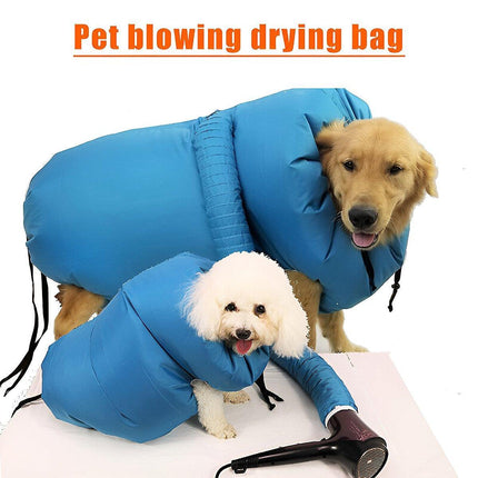 Pet Dog Cat Grooming Blower Hair Dryer Drying Bag Dry Cleaning Bathing Folding - Aimall