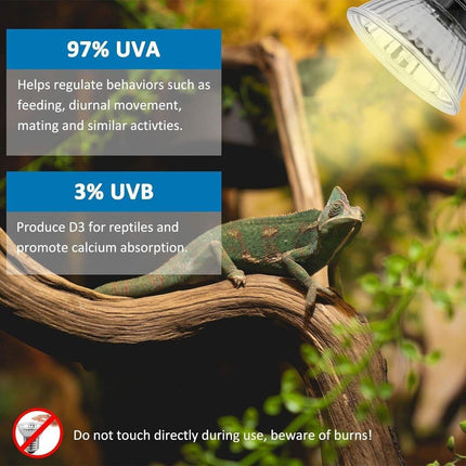 3PCS Reptile Heating Light Bulb UVA UVB Tortoise Turtle Lizard UV Basking Lamp
