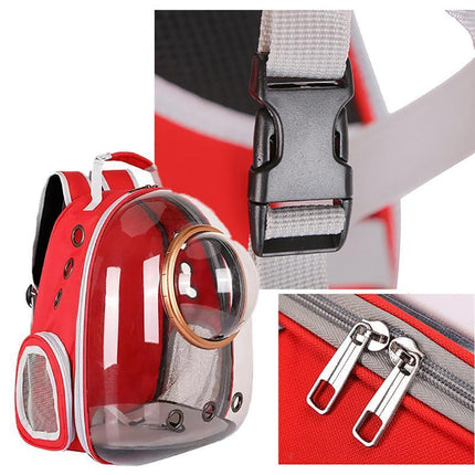Space Capsule Pet Backpack Carrier in use