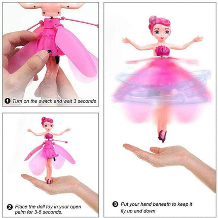 Flying Fairy Princess Doll Infrared Auto Induction Control Kids Toys Girls Gifts - Aimall