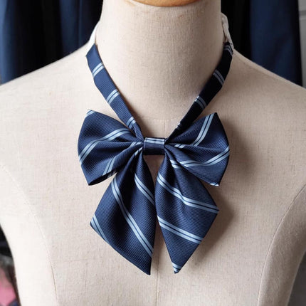 For Women School Uniform Checkered Lovely Sailor Style JK Japanese Collar BowTie - Aimall