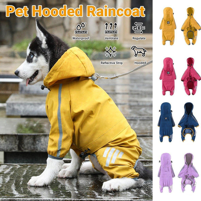 Waterproof Four Corner Pet Raincoats In Large Medium And Small Sizes Are Suitable For Dogs