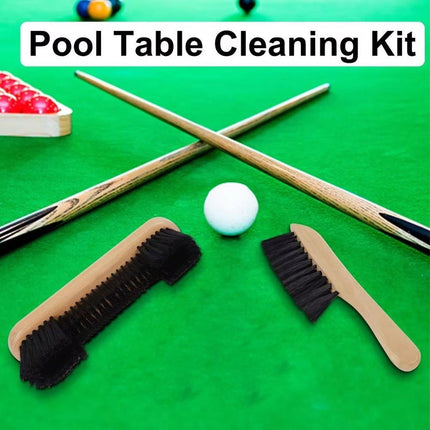 2PCS Brush Rail Brush Set Billiard Table Cleaning Kit Pool Table Corner Brush