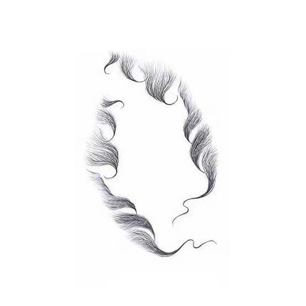 Baby Hair Tattoo Stickers Black Hairline Edge Decals Curly Women Stickers Fringe - Aimall
