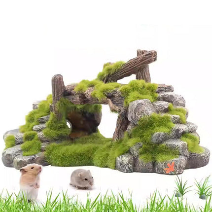 Fish Tank Moss Bridge Decoration Aquascape Rockery Ornament for Aquarium Design