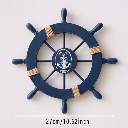 27cm Hanging Wooden Rudder Decorative Ornament Wall Decor Beach Home Decor