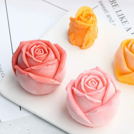 Valentines Day Rose Silicone Cake Mold 6 Cavity DIY Chocolate Baking Tool