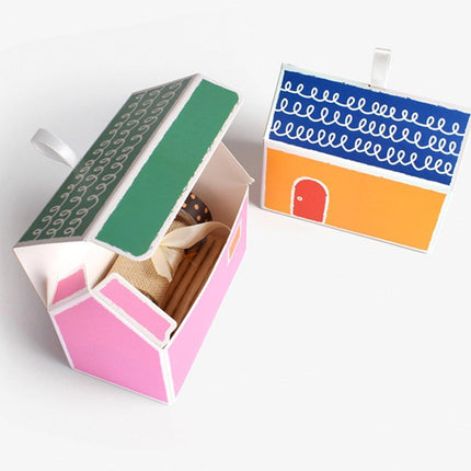 40PCS Colorful Small House Gift Boxes Candy Packing Party Favors Treat Box