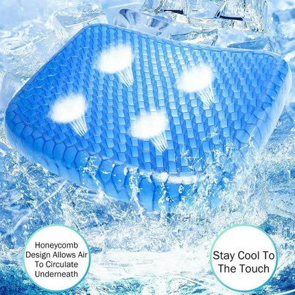 Gel Honeycomb Seat Comfort Cushion Flex Back Support Spine Protector Pain Relief - Aimall