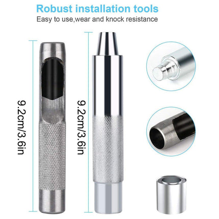 200 Sets 12mm Copper Metal Eyelet Grommet Tent Tarp Tool Tarpaulin Installation