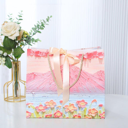 50PCS Cloud Mountain Petals Cream Wind Stereo Oil Painting Paper for Gift Wrapping