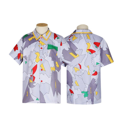 Strange Story 4 Cos Dress Shirt Short Sleeve Round Neck Men's And Women's Performance Cosplay Dress New Halloween Play Dress