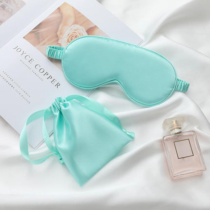 Pure Soft Silk EyeShade Blindfold Sleep Eye Mask Cover Light Shade Travel Relax - Aimall