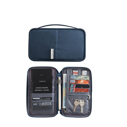 Waterproof Passport Holder Travel Document Wallet RFID Bag Family Case Organizer S - Aimall