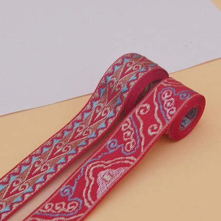 45 Meters Of Woven Ribbon Trim Ribbon Fabric Ribbon Fabric Border Geometric - Aimall