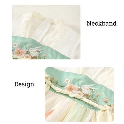 Summer Girls Dress Hanbok Chinese Style Princess Skirt Colourful Party Wear