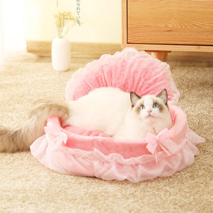 Princess Pet Kennel Soft Comfortable Cat and Dog Bed House for Small Pets