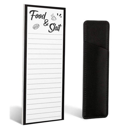 4 Pack Fridge Memo Pads with Pen Clips and Sticky Notepad Sheets 50 Pages