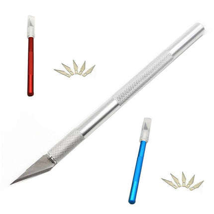 Cutter Metal Handle Engraving Tool Craft Knife With 5 Blade Scalpel Au Stock - Aimall