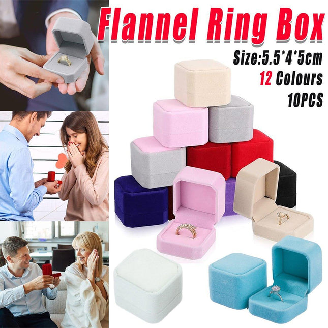 10X Flannel Ring Jewelry Earring Ring Jewelry Boxes Exquisite Gift Organizer