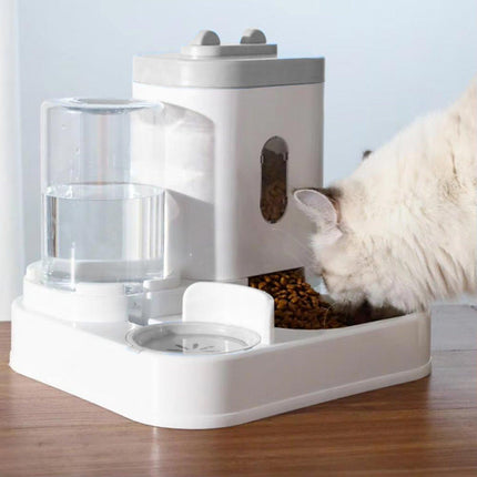 2in1 Pet Bowl Vertical Feeder and Drinker Cat Dog Bowl Water and Food in One