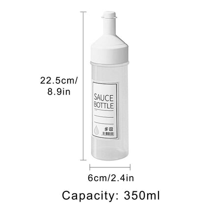 4pcs 350ml Kitchen Squeeze Jam Jars Controlled Dispensing Measuring Jar Multi