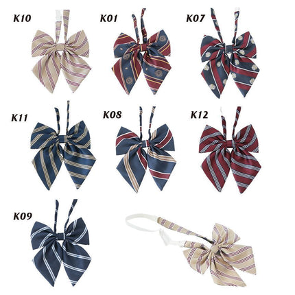For Women School Uniform Checkered Lovely Sailor Style JK Japanese Collar BowTie - Aimall