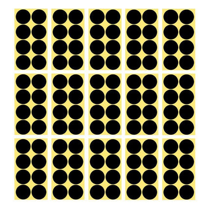 8/13/25/50mm Colour Sticker Dots Adhesive Round Labels Circular Scrapbooking Black - Aimall