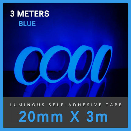 Luminous Fluorescent Decorative Night Glow Dark Selfadhesive Safety Sticker Tape 2cm*3m - Aimall