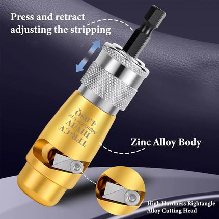 4PCS Rotary Electric Wire Stripper Cable Stripping Tool for Electrical Work