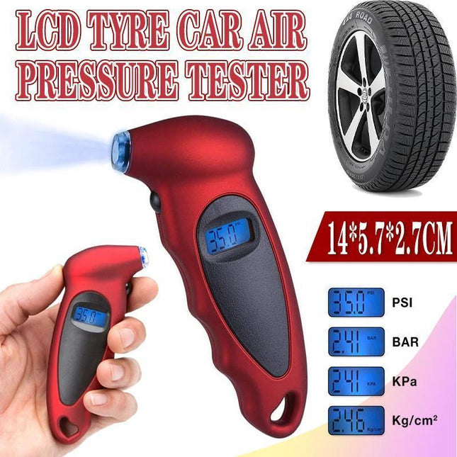 LCD Tyre Car air pressure tester Digital Gauge Auto Truck Tire Motorcycle Meter - Aimall