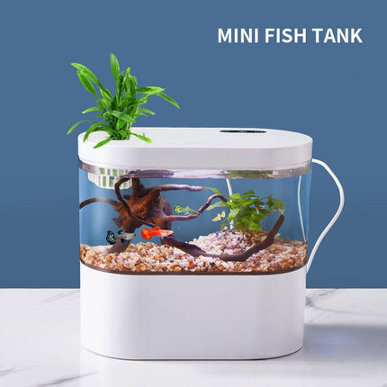 Mini Self-Circulating Desktop Fish Tank Eco-Friendly Creative Aquarium for Home