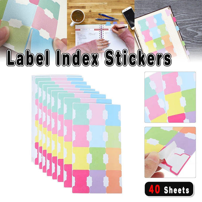 40Sheets Macaron Colour Writable Blank Journal Index Label Morandi Stickers Set