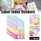 40Sheets Macaron Colour Writable Blank Journal Index Label Morandi Stickers Set