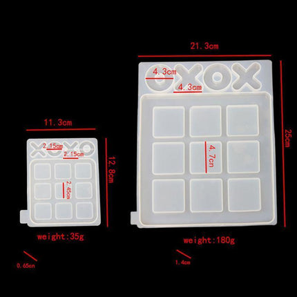 Silicone Mold Making Tic-Tac-Toe Game Jewelry Resin Casting Mould Craft DIY Tool - Aimall
