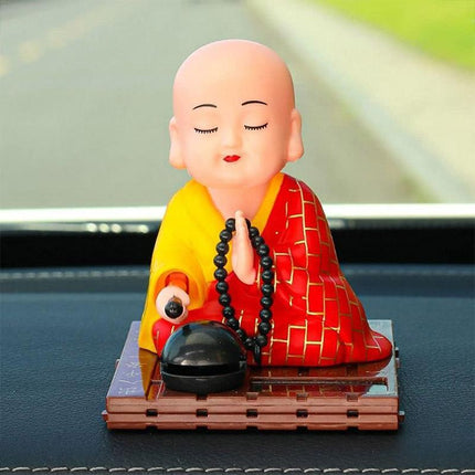 Little Novice Monk Car Ornaments Decorative Figurines Cute Home Office Decor