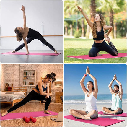 TPE Yoga Mat Eco Friendly Exercise Fitness Gym Pilates Non Slip Dual Layer Aimall