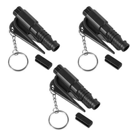 3PCS Car Window Glass Breaker Emergency Escape Safety Seat Belt Cutter Key Ring - Aimall