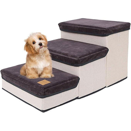 Foldable Pet Dog Stairs Puppy Step Ladder for Bed Sofa Portable Climbing Ramp