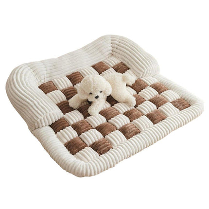 Checkerboard Pet Dog Kennel Mat Comfortable Cushion for Dogs and Puppies Bedding