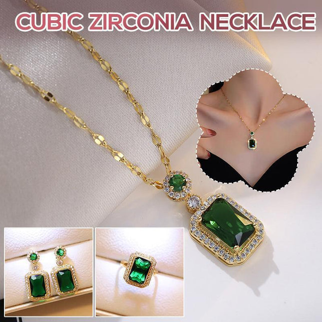 Vintage Paraiba Tourmaline Emerald Gemstone Earrings Ring Necklace Women Gift - Aimall