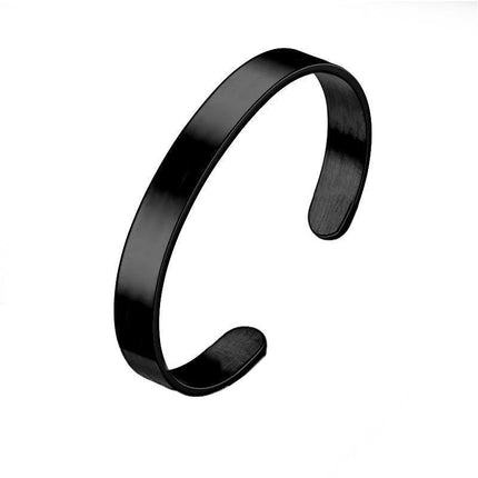 8MM Cuff Bracelet Stainless Steel Twisted Open Bangle Bracelet Men Women Jewlery - Aimall