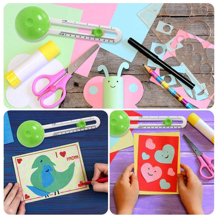 Circle Cutter Round Paper Cutting Tool DIY Scrapbook Ruler Knife Handmade Card