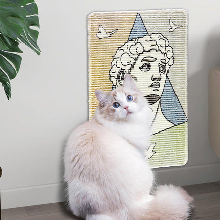 Sisal Cat Scratching Mat Wall Sticker Vertical Wear-resistant Claw Sharpening
